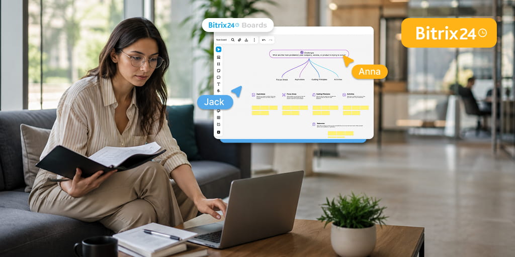 Tableaux blancs Bitrix24 : de nouveaux outils pour transformer les idées en actions