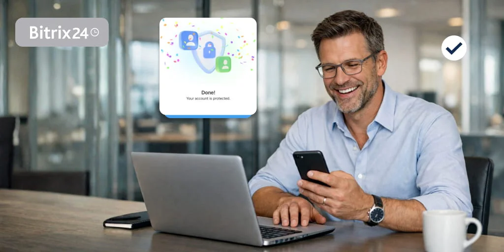 Nouvelle authentification à deux facteurs dans Bitrix24 : plus simple, plus sûre, plus flexible
