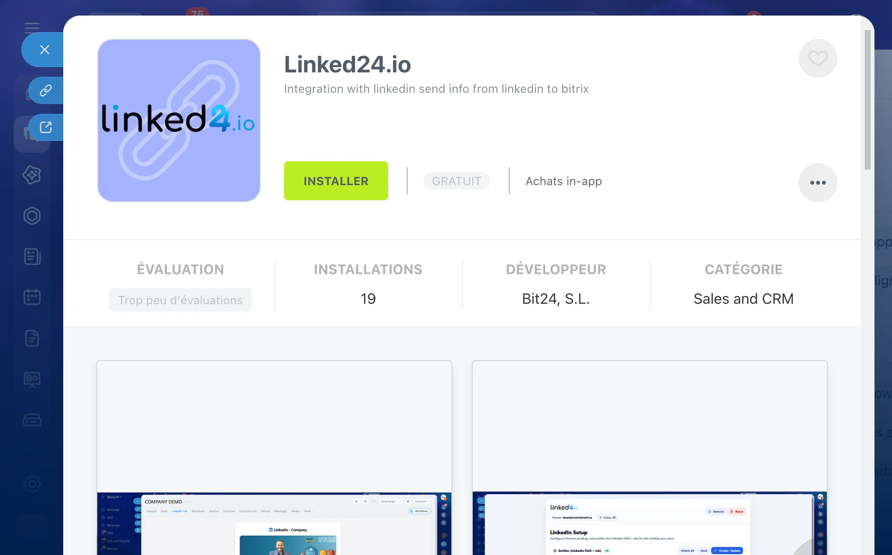 Linked24.io dans le Bitrix24 Market Linked24.io dans le Bitrix24 Market